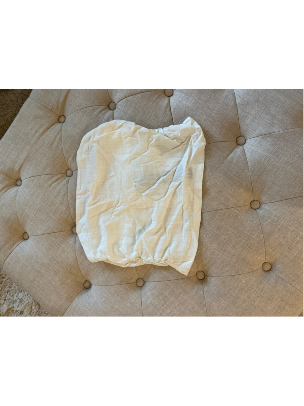NWT Women's H&M Linen Blend Bandeau Top White Size S